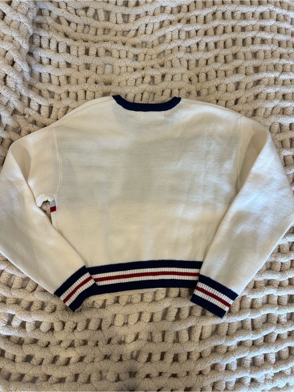 Busch Light Logo Cream Knit Sweater by - Picture 5 of 5